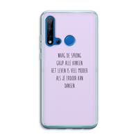 CaseCompany Sprong: Huawei P20 Lite (2019) Transparant Hoesje