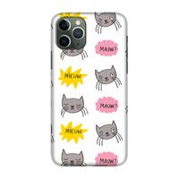 CaseCompany Meow: Volledig geprint iPhone 11 Pro Hoesje
