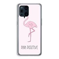 CaseCompany Pink positive: Oppo Find X3 Transparant Hoesje
