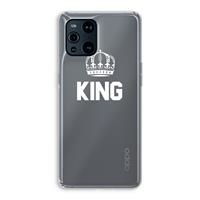 CaseCompany King zwart: Oppo Find X3 Pro Transparant Hoesje