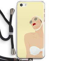 CaseCompany Summer: iPhone 5 / 5S / SE Transparant Hoesje met koord