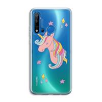 CaseCompany Roze eenhoorn: Huawei P20 Lite (2019) Transparant Hoesje