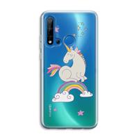 CaseCompany Regenboog eenhoorn: Huawei P20 Lite (2019) Transparant Hoesje