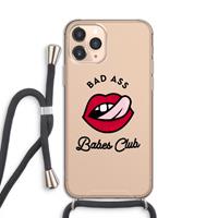 CaseCompany Badass Babes Club: iPhone 11 Pro Transparant Hoesje met koord