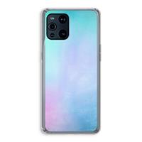CaseCompany mist pastel: Oppo Find X3 Transparant Hoesje