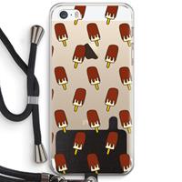 CaseCompany Yummy: iPhone 5 / 5S / SE Transparant Hoesje met koord