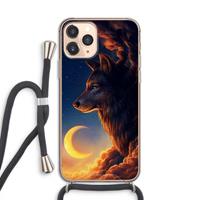 CaseCompany Night Guardian: iPhone 11 Pro Transparant Hoesje met koord