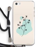CaseCompany Love your petals: iPhone 5 / 5S / SE Transparant Hoesje met koord