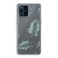 CaseCompany Simple leaves: Oppo Find X3 Transparant Hoesje