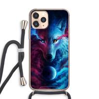 CaseCompany Where Light And Dark Meet: iPhone 11 Pro Transparant Hoesje met koord