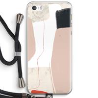 CaseCompany Lava: iPhone 5 / 5S / SE Transparant Hoesje met koord