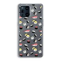 CaseCompany Sushi time: Oppo Find X3 Transparant Hoesje