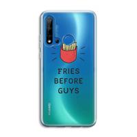 CaseCompany Fries before guys: Huawei P20 Lite (2019) Transparant Hoesje