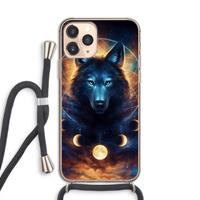 CaseCompany Wolf Dreamcatcher: iPhone 11 Pro Transparant Hoesje met koord