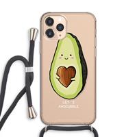 CaseCompany Avocuddle: iPhone 11 Pro Transparant Hoesje met koord