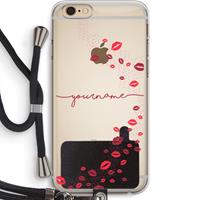 CaseCompany Kusjes: iPhone 6 PLUS / 6S PLUS Transparant Hoesje met koord