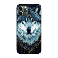CaseCompany Darkness Wolf: Volledig geprint iPhone 11 Pro Hoesje