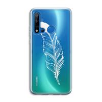 CaseCompany Pluim: Huawei P20 Lite (2019) Transparant Hoesje