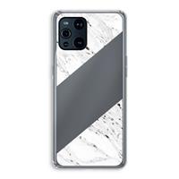 CaseCompany Biggest stripe: Oppo Find X3 Transparant Hoesje