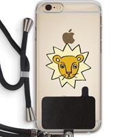 CaseCompany Kleine leeuw: iPhone 6 PLUS / 6S PLUS Transparant Hoesje met koord