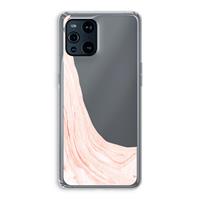 CaseCompany Peach bath: Oppo Find X3 Transparant Hoesje
