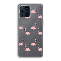CaseCompany Anything Flamingoes: Oppo Find X3 Pro Transparant Hoesje