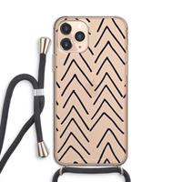 CaseCompany Marrakech Arrows: iPhone 11 Pro Transparant Hoesje met koord