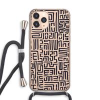 CaseCompany Moroccan Print: iPhone 11 Pro Transparant Hoesje met koord