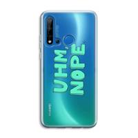 CaseCompany UHM, NOPE.: Huawei P20 Lite (2019) Transparant Hoesje