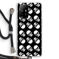 CaseCompany Musketon Skulls: Oppo A95 5G Transparant Hoesje met koord