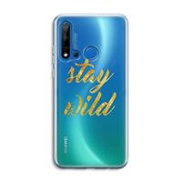CaseCompany Stay wild: Huawei P20 Lite (2019) Transparant Hoesje