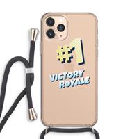 CaseCompany Victory Royale: iPhone 11 Pro Transparant Hoesje met koord