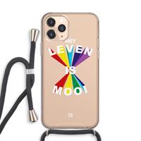 CaseCompany Het Leven Is Mooi: iPhone 11 Pro Transparant Hoesje met koord