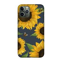 CaseCompany Sunflower and bees: Volledig geprint iPhone 11 Pro Hoesje