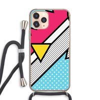 CaseCompany Pop Art #3: iPhone 11 Pro Transparant Hoesje met koord