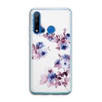 CaseCompany Waterverf bloemen: Huawei P20 Lite (2019) Transparant Hoesje