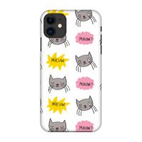 CaseCompany Meow: Volledig geprint iPhone 11 Hoesje