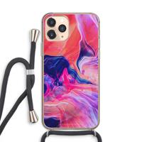 CaseCompany Earth And Ocean: iPhone 11 Pro Transparant Hoesje met koord