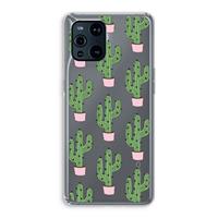 CaseCompany Cactus Lover: Oppo Find X3 Transparant Hoesje