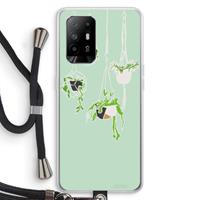 CaseCompany Hang In There: Oppo A95 5G Transparant Hoesje met koord