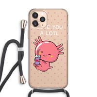 CaseCompany Love You A Lotl: iPhone 11 Pro Transparant Hoesje met koord