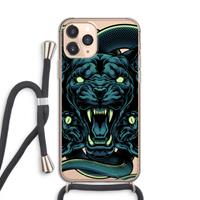 CaseCompany Cougar and Vipers: iPhone 11 Pro Transparant Hoesje met koord