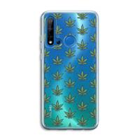 CaseCompany Weed: Huawei P20 Lite (2019) Transparant Hoesje