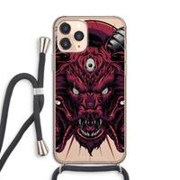 CaseCompany Hell Hound and Serpents: iPhone 11 Pro Transparant Hoesje met koord