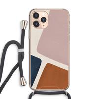 CaseCompany Geo #2: iPhone 11 Pro Transparant Hoesje met koord