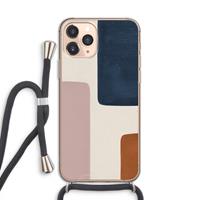 CaseCompany Geo #5: iPhone 11 Pro Transparant Hoesje met koord