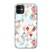 CaseCompany Gekleurde driehoekjes pastel: Volledig geprint iPhone 11 Hoesje