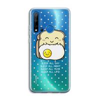 CaseCompany Sleep All Day: Huawei P20 Lite (2019) Transparant Hoesje
