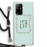 CaseCompany It's Lit: Oppo A95 5G Transparant Hoesje met koord