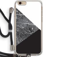 CaseCompany Combinatie marmer: iPhone 6 PLUS / 6S PLUS Transparant Hoesje met koord